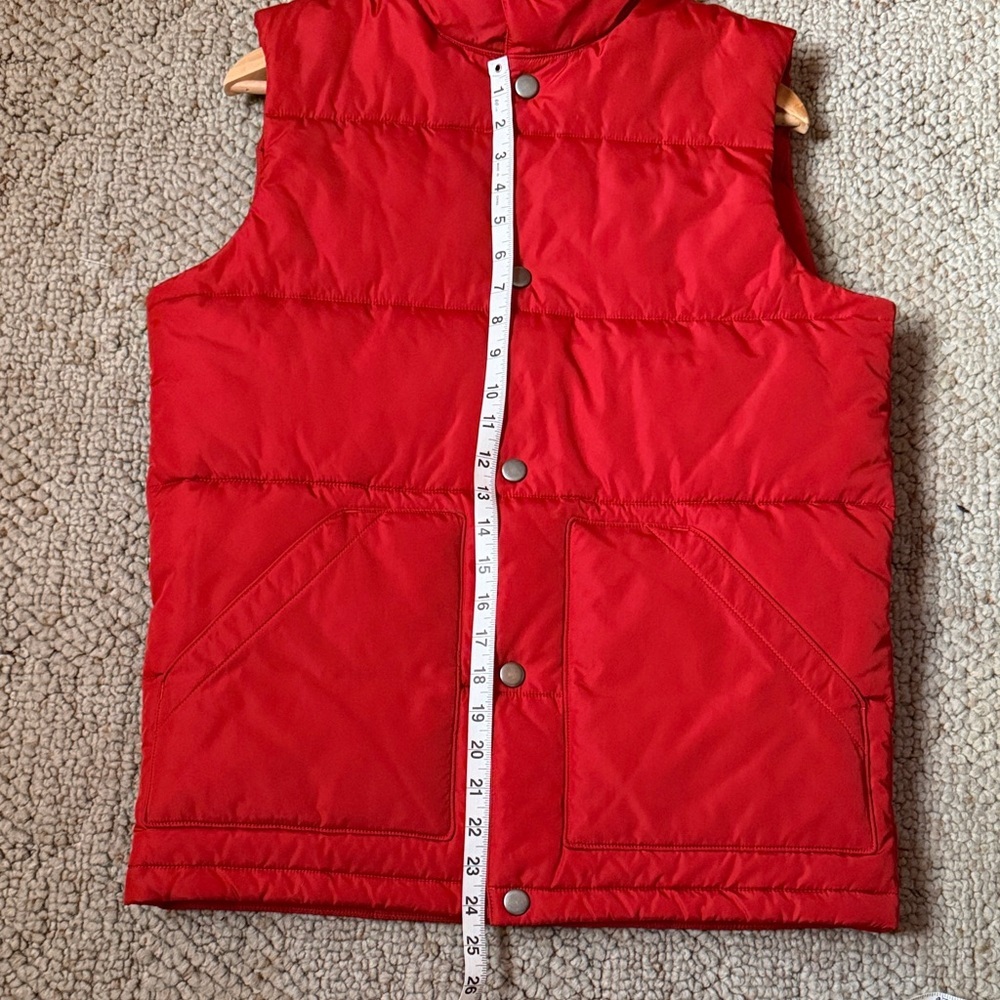 Lands' End Red/Orange Quilted Vest - Picture 10 of 10